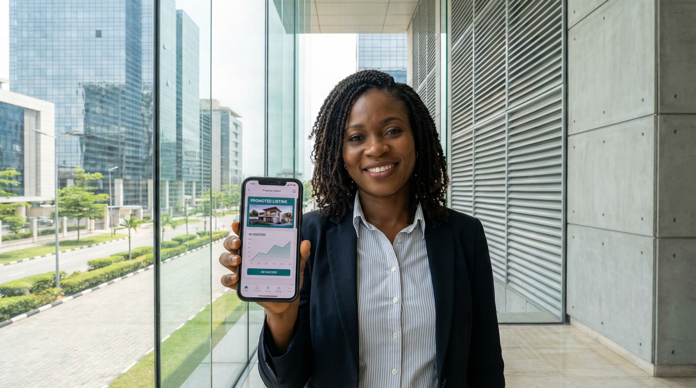 Modern luxury real estate: high-key lighting and architectural design, showcasing global connectivity and professional excellence.