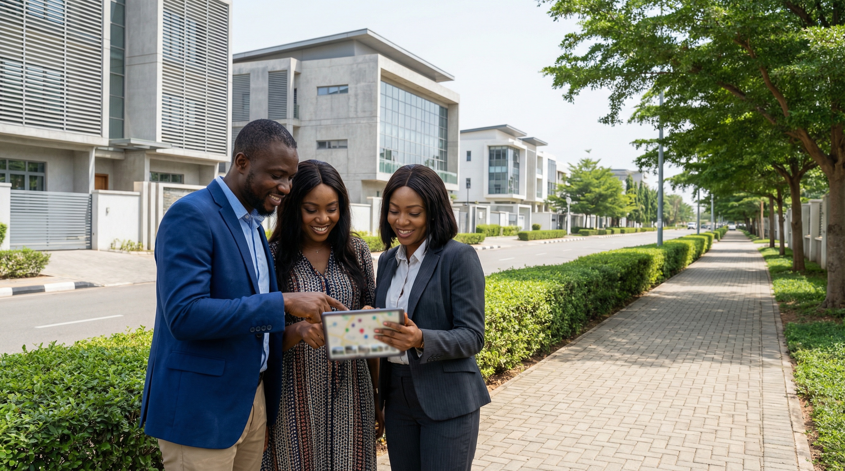 Modern luxury real estate: high-key lighting and architectural design, showcasing global connectivity and professional excellence.