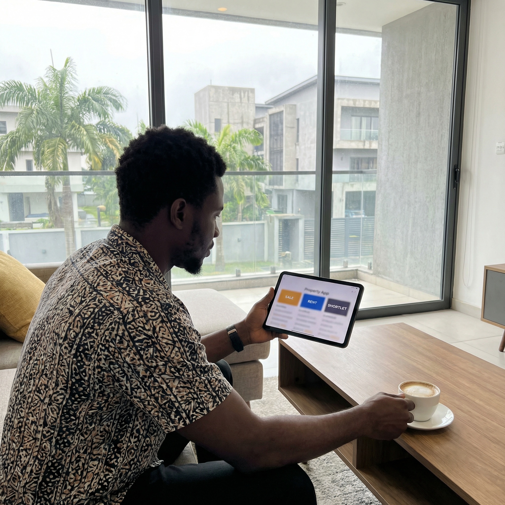 High-end property lifestyle with architectural background and natural lighting, reflecting global connectivity and professional excellence.