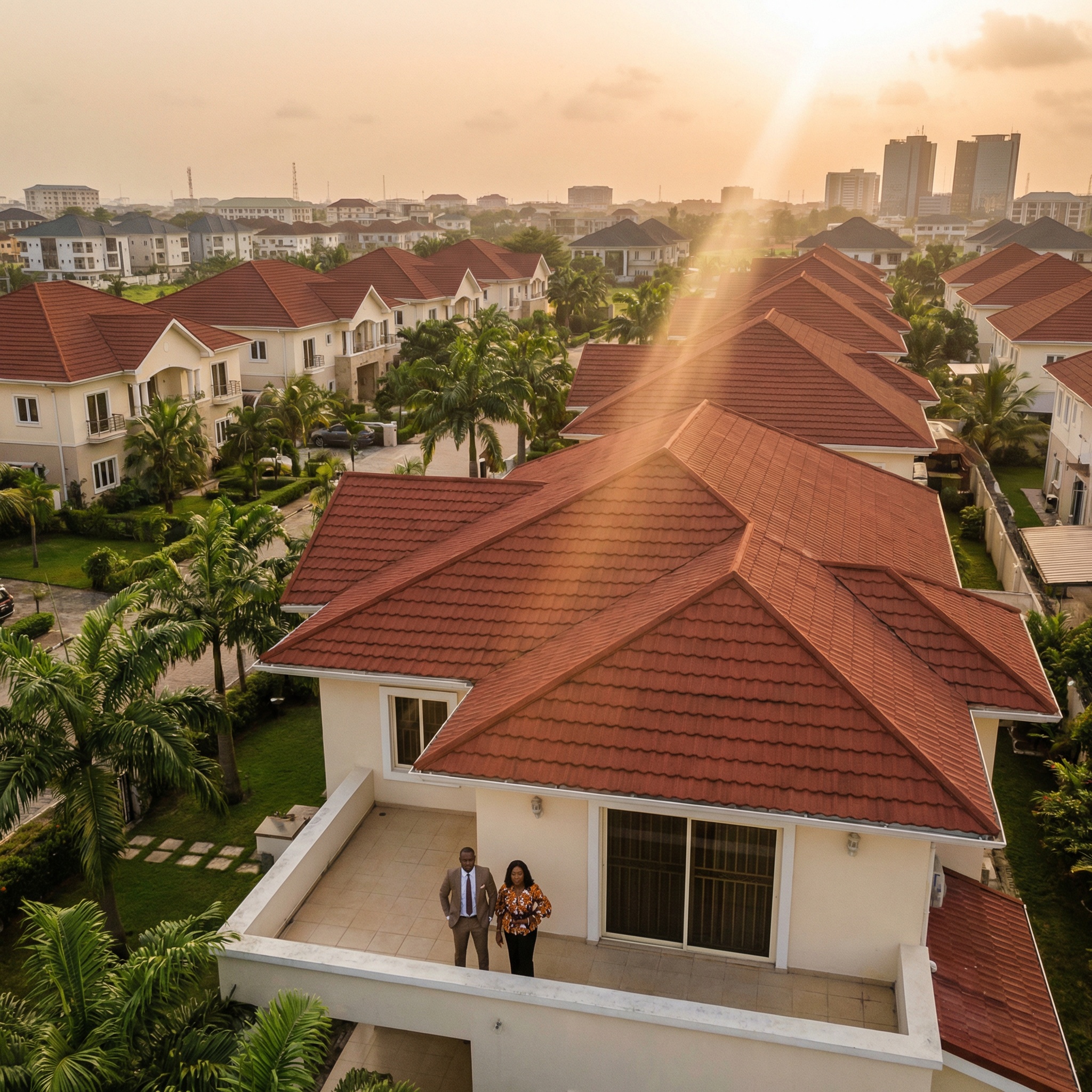 High-end property lifestyle with architectural background and natural lighting, reflecting global connectivity and professional excellence.