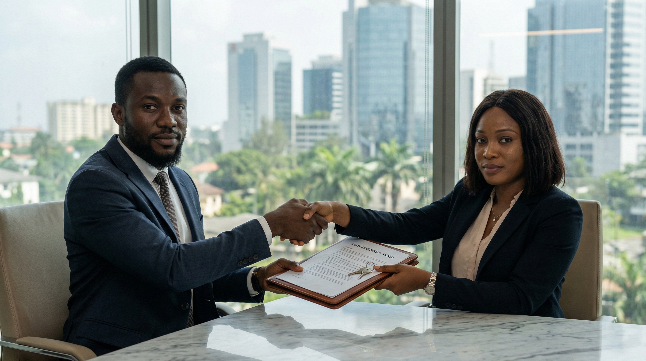 Modern luxury real estate: high-key lighting and architectural design, showcasing global connectivity and professional excellence.