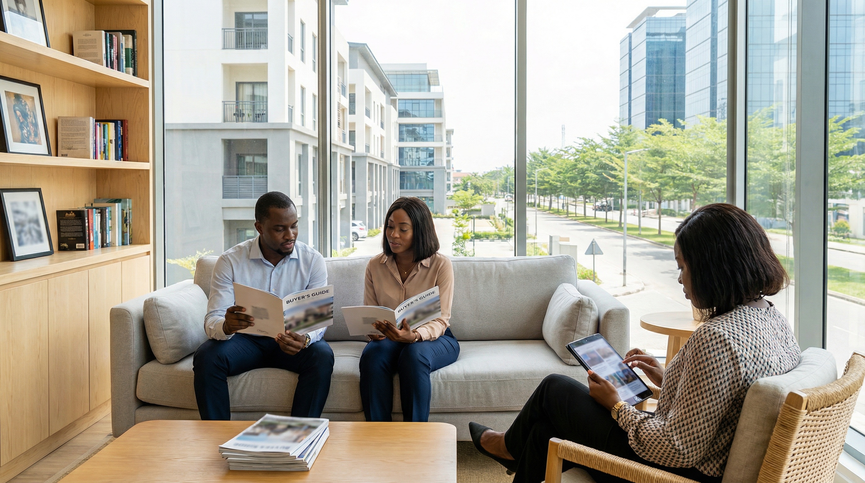 Modern luxury real estate: high-key lighting and architectural design, showcasing global connectivity and professional excellence.